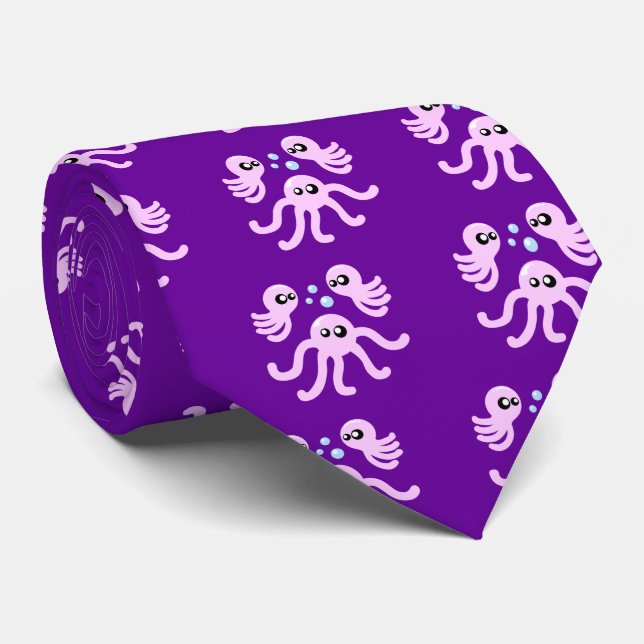 Cute Octopus Tie (Rolled)