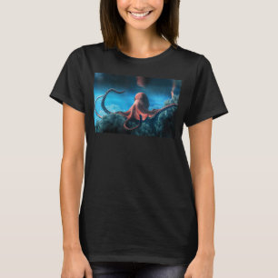 Cute Octopus Vintage Kraken Sea Monster Tentacles  T-Shirt