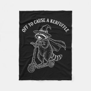 Cute Off Cause Kerfuffle Raccoon Meme Fleece Blanket
