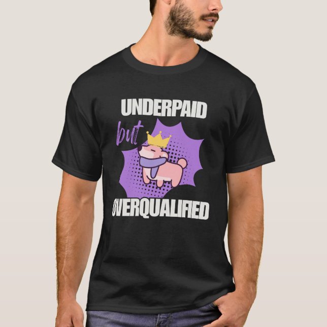 Cute Office Worker Humour Design T-Shirt (Front)