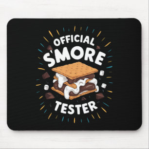Cute Official S'more Tester Smores Funny Camper Ca Mouse Pad