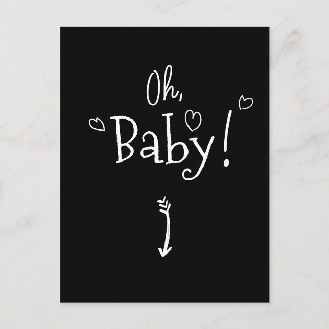 Cute Oh Baby Pregnant and Pregnancy Postcard (Front)