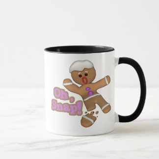 cute oh, snap gingerbread man cookie mug