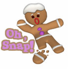 cute oh, snap gingerbread man cookie