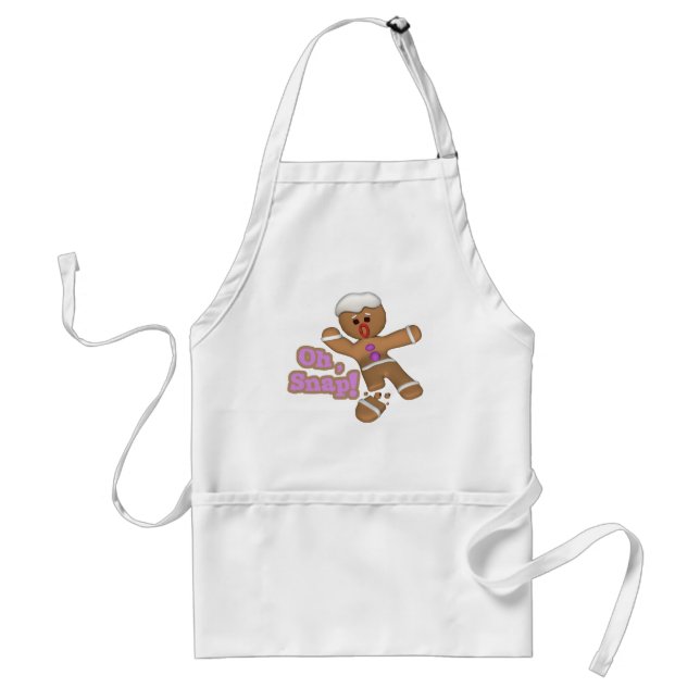 cute oh, snap gingerbread man cookie standard apron (Front)