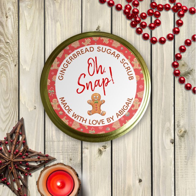 Cute Oh Snap Gingerbread Sugar Scrub Labels (Creator Uploaded)