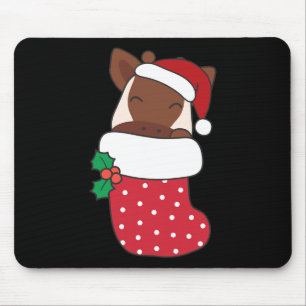 Cute Okapis In Christmas Stockings For Christmas Mouse Pad