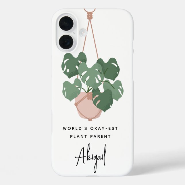 Cute Okay Plant Parent Personalised Case-Mate iPhone Case (Back)