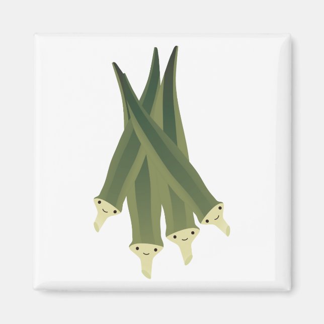Cute Okra Magnet (Front)
