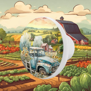 cute Old Country truck  Ceramic Knob