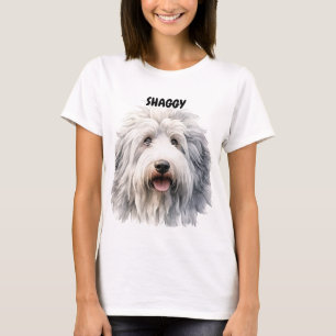 CUTE OLD ENGLISH SHEEPDOG FACE T-Shirt