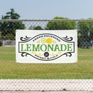 Cute old Fashion lemonade banner party