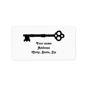 Cute old fashioned antique key label