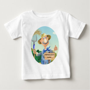 Cute Old MacDonald's Farm Personalised Baby T-Shirt