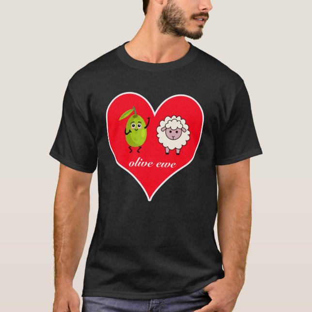 Cute Olive Ewe  Tell Someone I Love You T-Shirt (Front)