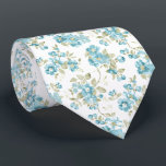 Cute Olive Green Aqua Turquoise Floral Watercolor Tie<br><div class="desc">Unique neck tie with contemporary olive green and aqua turquoise colored floral watercolor pattern. Ornate, funky, modern and whimsical hipster design was created for the hip trendsetter, vintage retro, modernist, nouveau deco art style or abstract graphic digital geometric motif lover. Unique, pretty, decorative, fashionable and trendy design for the professional...</div>