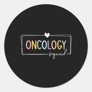 Cute Oncology Squad Matching Cancer Care Team Classic Round Sticker