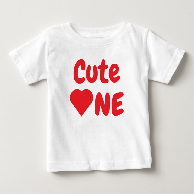Cute One 1st Birthday Baby T-Shirt (Front)