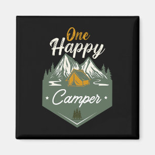 Cute One Happy Camper Birthday Camping Family Matc Magnet