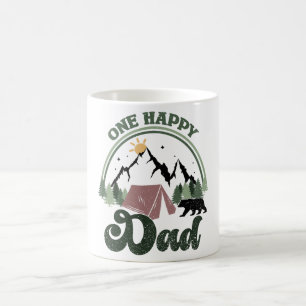 Cute One Happy Camper Birthday One happy Dad Coffee Mug