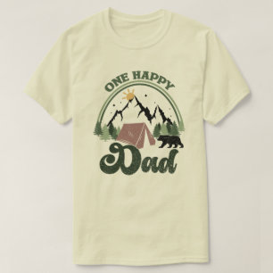 Cute One Happy Camper Birthday One happy Dad T-Shirt