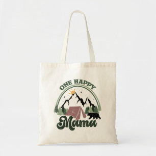 Cute One Happy Camper Birthday One Happy Mama Tote Bag
