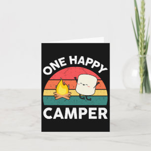 Cute One Happy Camper Kids Toddler Girl Marshmallo Card