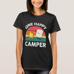 Cute One Happy Camper Kids Toddler Girl Marshmallo T-Shirt