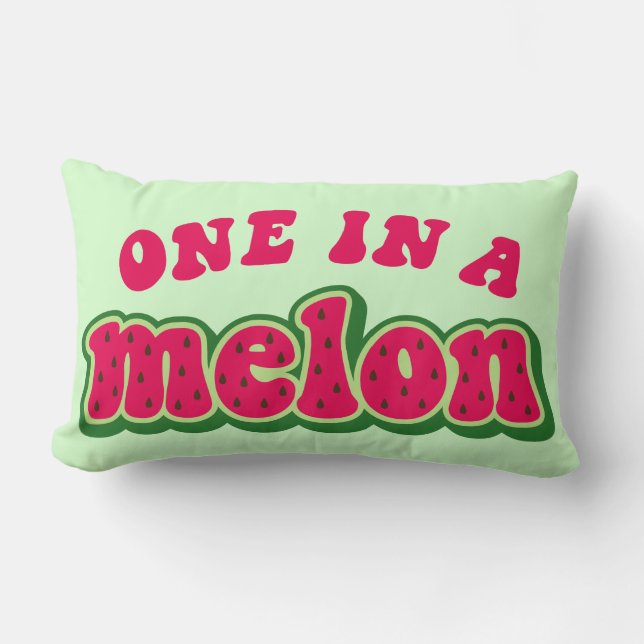 Cute One in a Melon Summer Throw Pillow (Front)