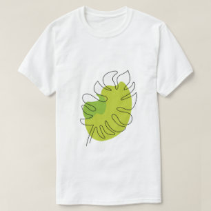 Cute one line art tropical isolated foliage T-Shirt