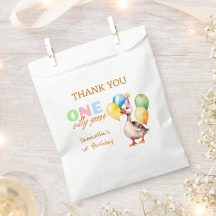 Cute One Silly Goose 1st Birthday Thank You Favour Bag
