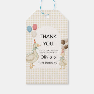 Cute One Silly Goose Birthday  Gift Tags
