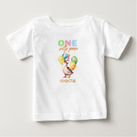 Cute One Silly Goose Gender Neutral 1st Birthday
