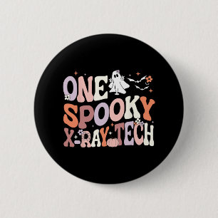 Cute One Spooky X-ray Tech Radiology Technician Ha 6 Cm Round Badge