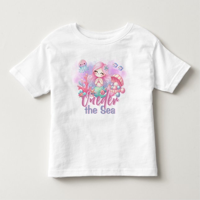 Cute ONEder the Sea Kids Birthday T-Shirt (Front)