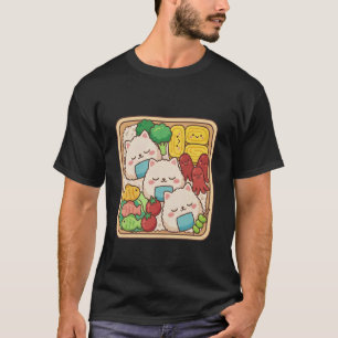 Cute Onigiri Neko Bento Box Japanese Food Vector A T-Shirt