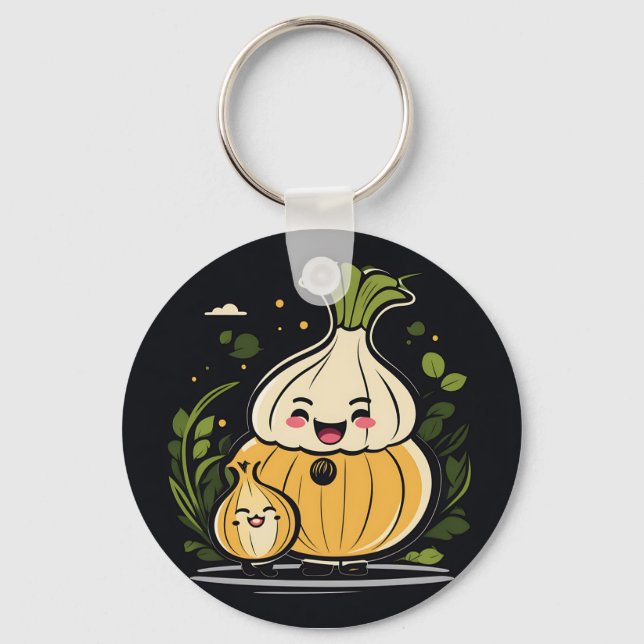 Cute Onion Adventure Key Ring (Front)