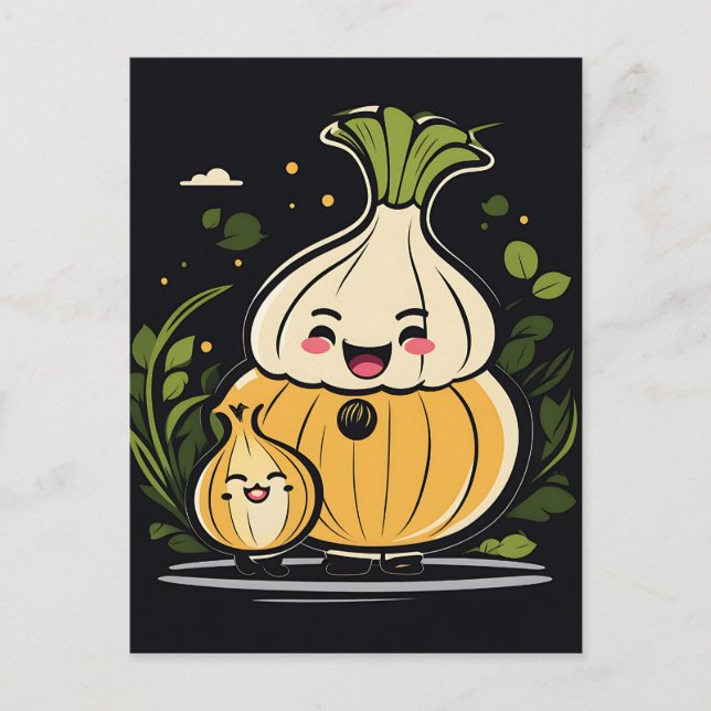Cute Onion Adventure Postcard (Front)