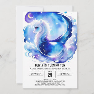 Cute Online Horse Birthday Invitation