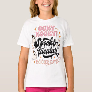 Cute Ooky Kooky Spooktacular Halloween GirlT-Shirt T-Shirt