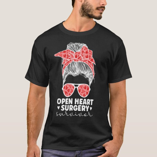 Cute Open Heart Surgery Survivor Open Heart Surger T-Shirt (Front)
