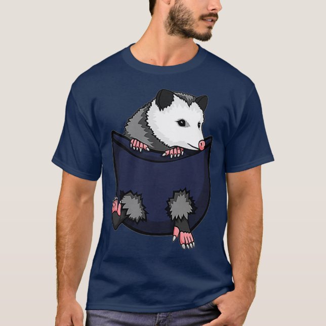 Cute Opossum Pocket lovers Cute Possum Gift T-Shirt (Front)