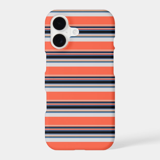 Cute orange blue stripes (Back)