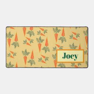 Cute Orange Carrot Monogram Gift  Desk Mat