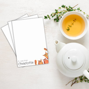 Cute orange cartoon cats name post-it notes