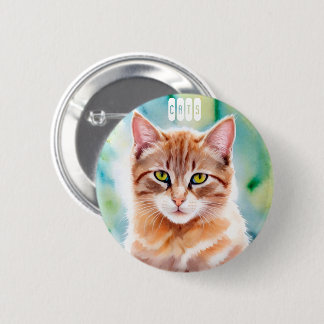 Cute Orange Cat 6 Cm Round Badge