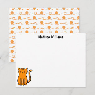 Cute Orange Cat Card