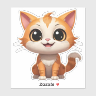 Cute Orange Cat Cartoon Style Character-89738