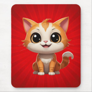 Cute Orange Cat Cartoon Style Character-89738 Mouse Pad