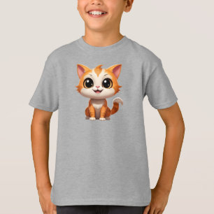 Cute Orange Cat Cartoon Style Character-89738 T-Shirt